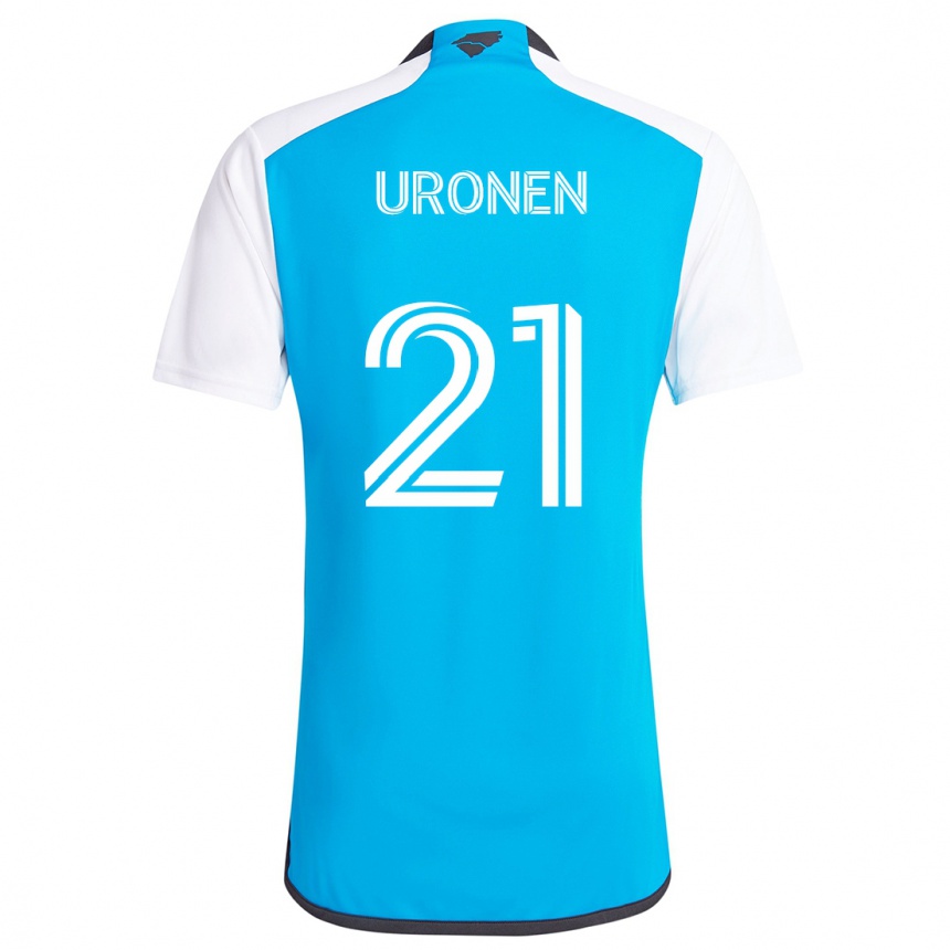 Vaikiškas Jere Uronen #21 Mėlyna Balta Namų Marškinėliai 2024/25 T-Shirt