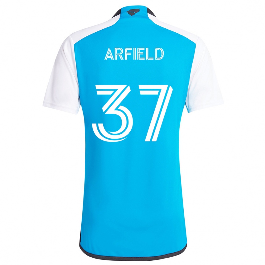 Vaikiškas Scott Arfield #37 Mėlyna Balta Namų Marškinėliai 2024/25 T-Shirt