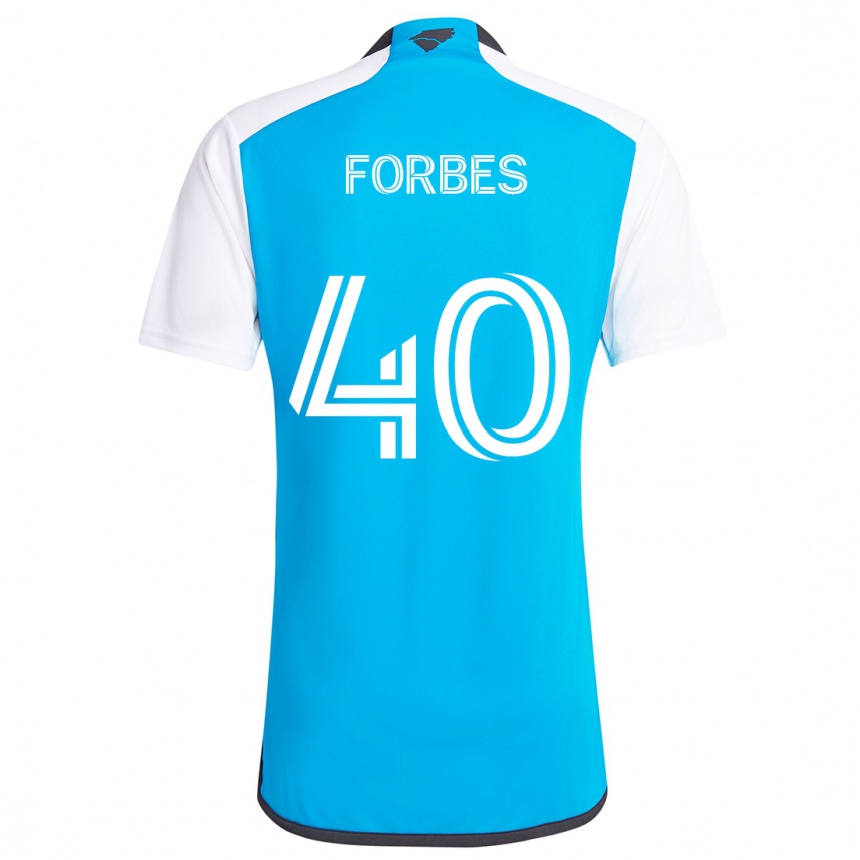 Vaikiškas Jahlane Forbes #40 Mėlyna Balta Namų Marškinėliai 2024/25 T-Shirt