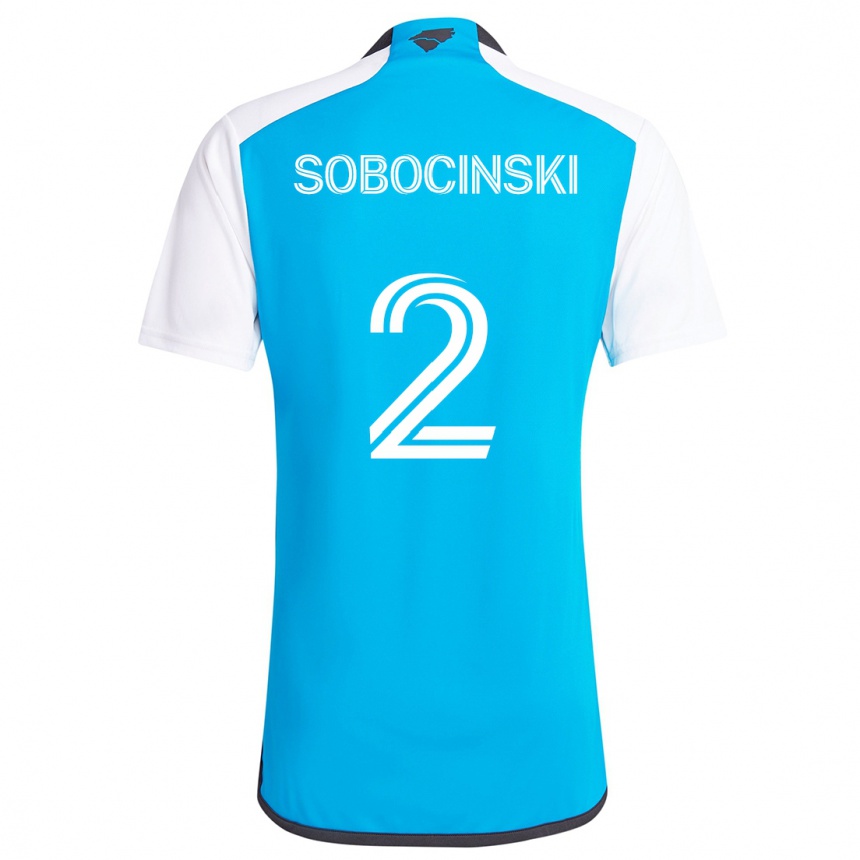 Vaikiškas Jan Sobocinski #2 Mėlyna Balta Namų Marškinėliai 2024/25 T-Shirt