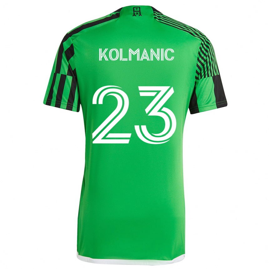 Vaikiškas Zan Kolmanic #23 Žalia Juoda Namų Marškinėliai 2024/25 T-Shirt