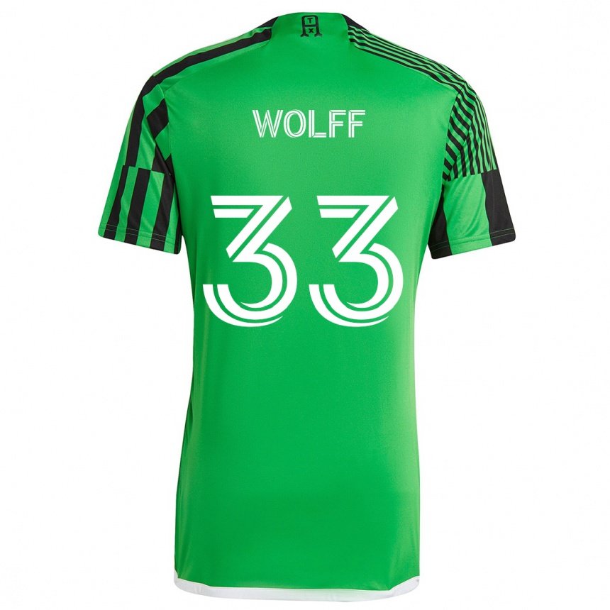 Vaikiškas Owen Wolff #33 Žalia Juoda Namų Marškinėliai 2024/25 T-Shirt