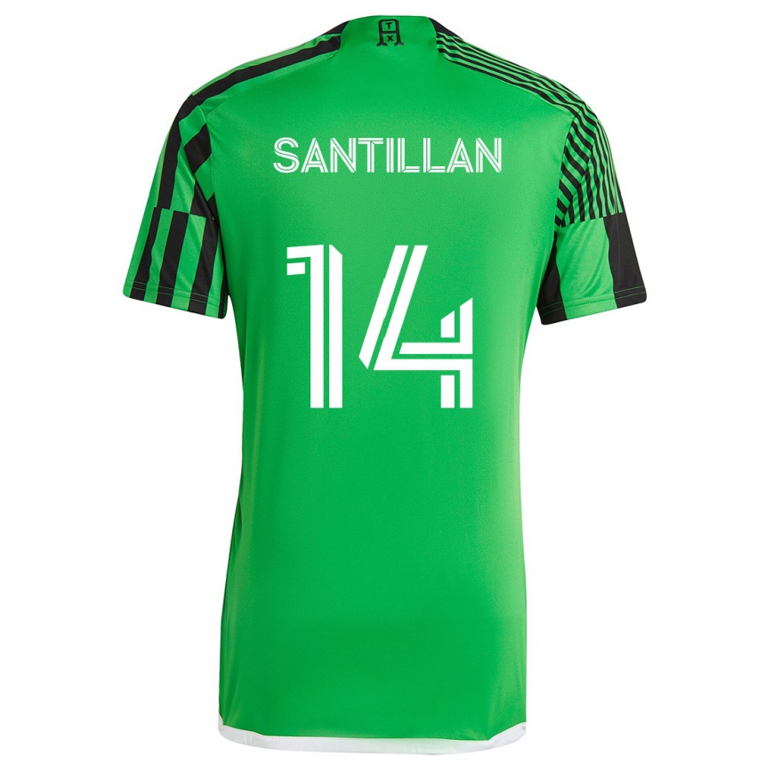 Vaikiškas Jonathan Santillan #14 Žalia Juoda Namų Marškinėliai 2024/25 T-Shirt