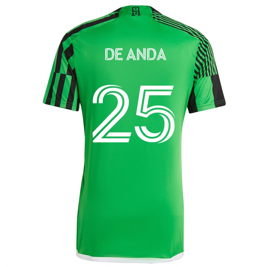 Vaikiškas Anthony De Anda #25 Žalia Juoda Namų Marškinėliai 2024/25 T-Shirt