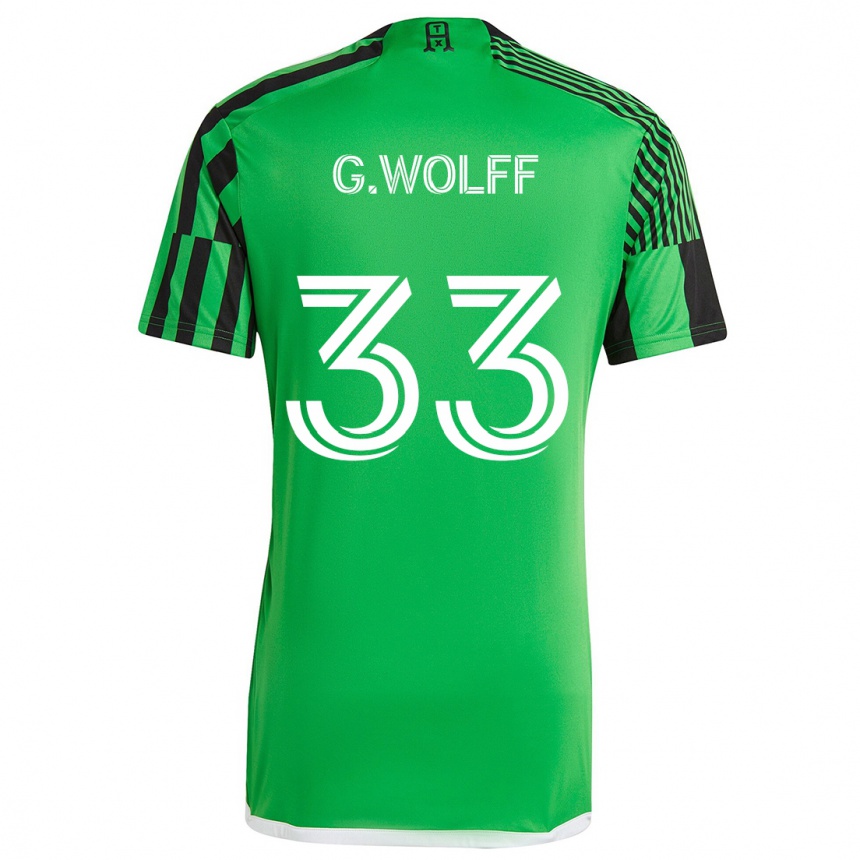 Vaikiškas Gavin Wolff #33 Žalia Juoda Namų Marškinėliai 2024/25 T-Shirt