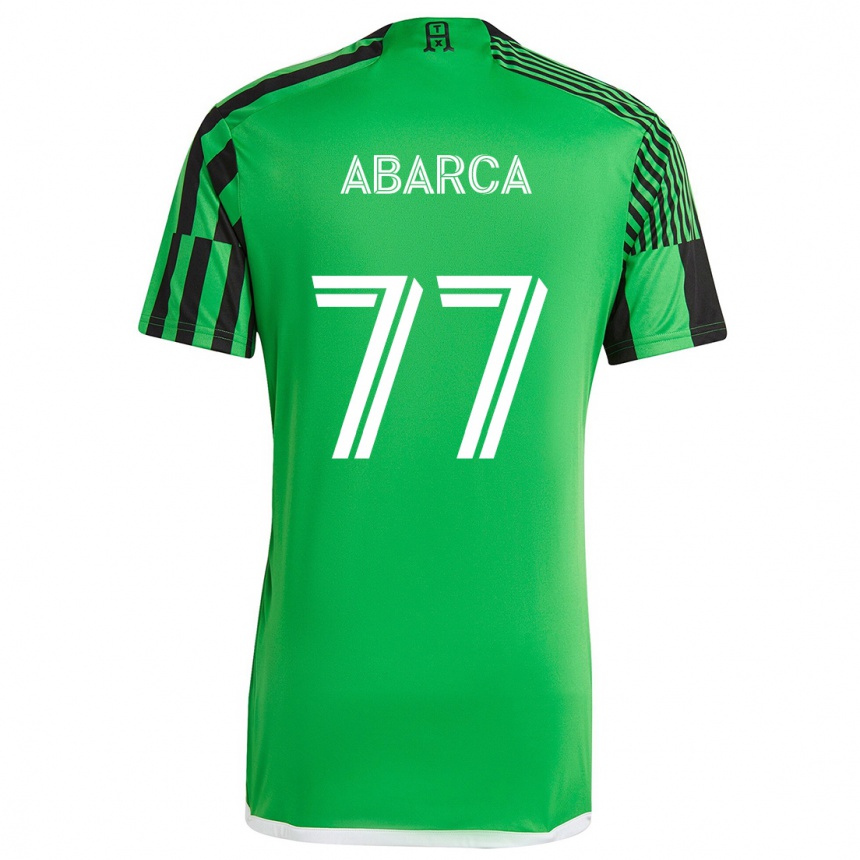 Vaikiškas Diego Abarca #77 Žalia Juoda Namų Marškinėliai 2024/25 T-Shirt