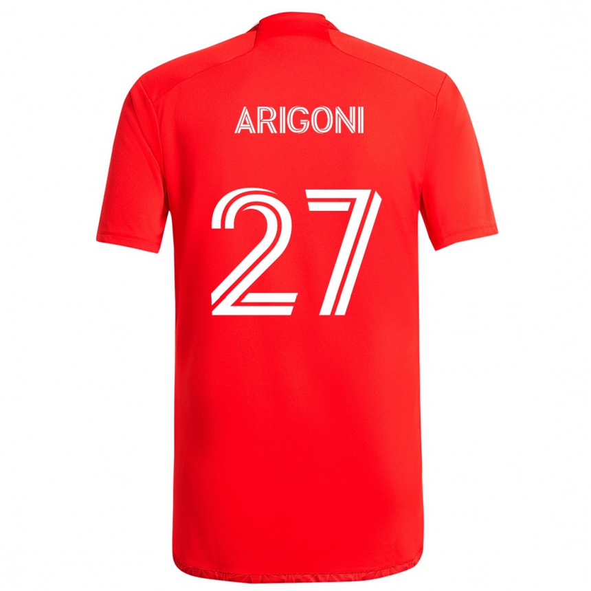 Vaikiškas Allan Arigoni #27 Raudona Balta Namų Marškinėliai 2024/25 T-Shirt