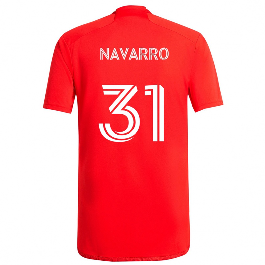 Vaikiškas Federico Navarro #31 Raudona Balta Namų Marškinėliai 2024/25 T-Shirt