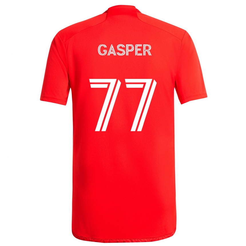 Vaikiškas Chase Gasper #77 Raudona Balta Namų Marškinėliai 2024/25 T-Shirt