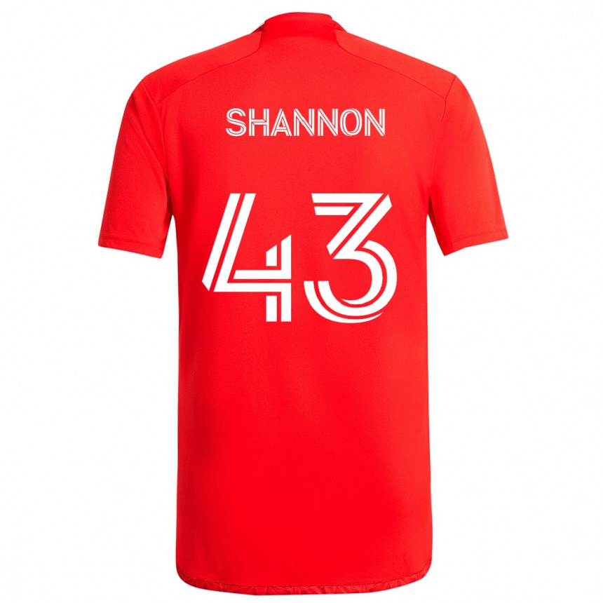 Vaikiškas Jaylen Shannon #43 Raudona Balta Namų Marškinėliai 2024/25 T-Shirt