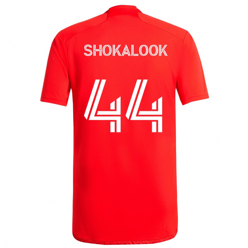 Vaikiškas Jason Shokalook #44 Raudona Balta Namų Marškinėliai 2024/25 T-Shirt