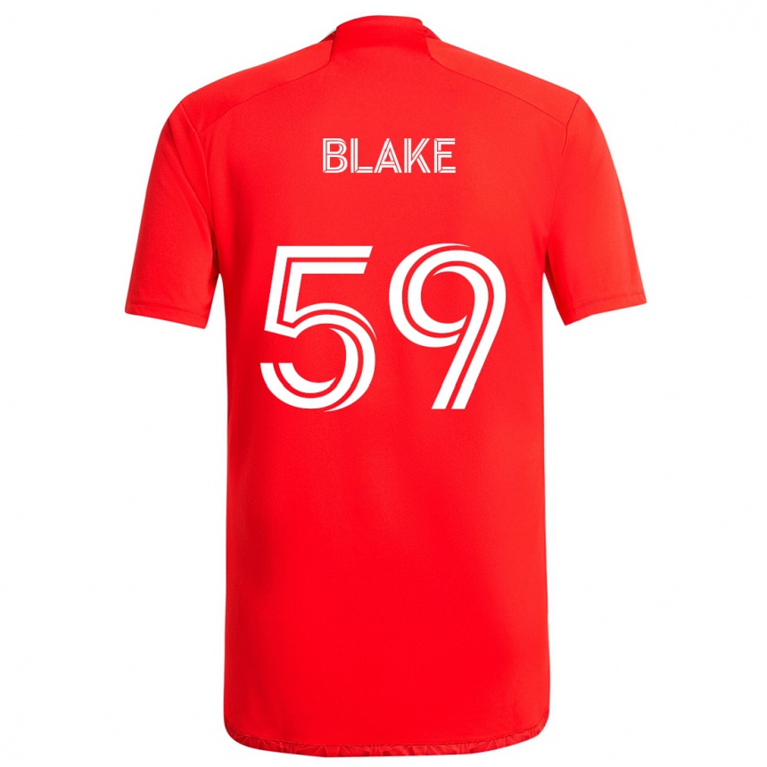 Vaikiškas Romain Blake #59 Raudona Balta Namų Marškinėliai 2024/25 T-Shirt