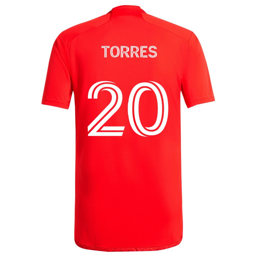 Vaikiškas Jairo Torres #20 Raudona Balta Namų Marškinėliai 2024/25 T-Shirt