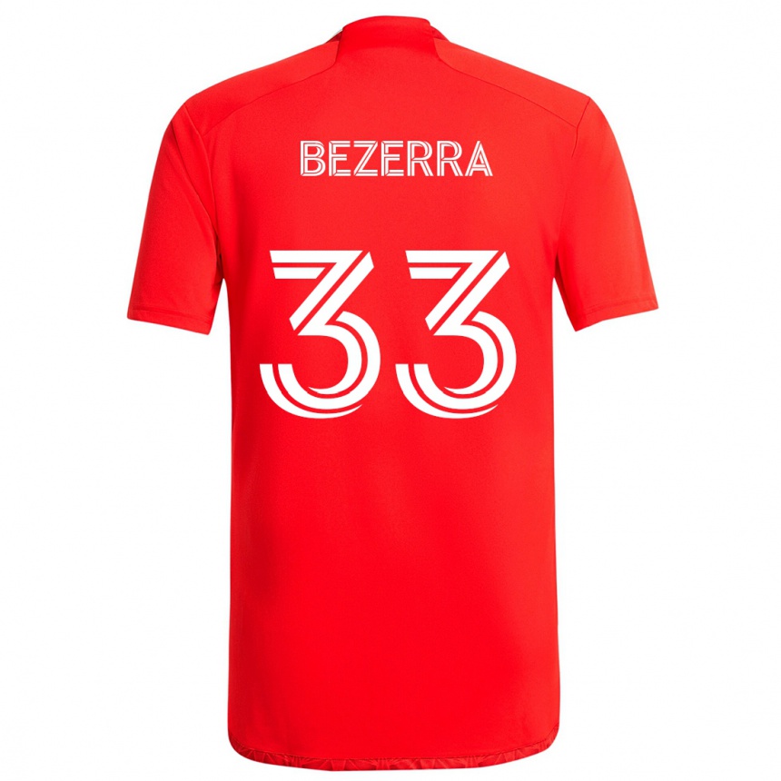 Vaikiškas Victor Bezerra #33 Raudona Balta Namų Marškinėliai 2024/25 T-Shirt