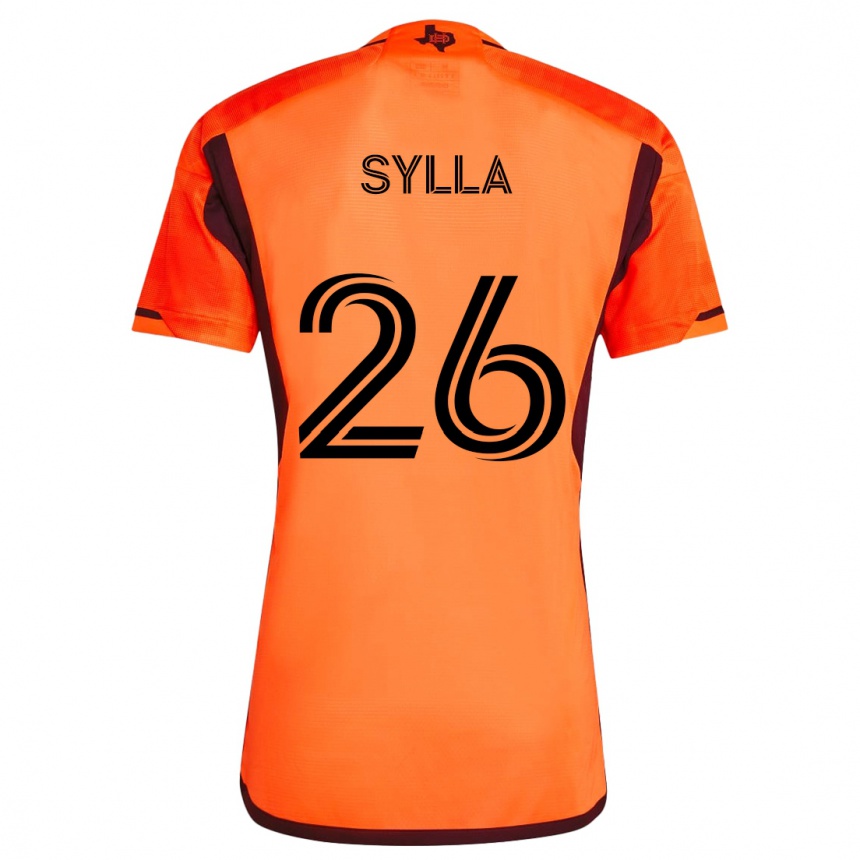 Vaikiškas Ousmane Sylla #26 Oranžinė Juoda Namų Marškinėliai 2024/25 T-Shirt