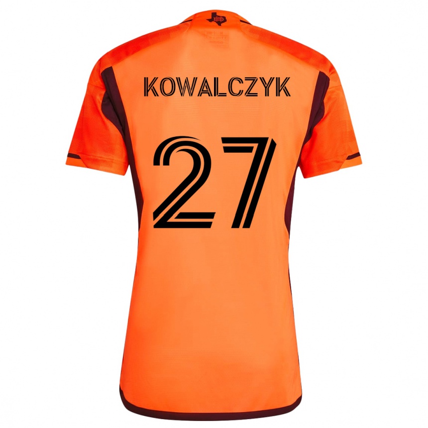 Vaikiškas Sebastian Kowalczyk #27 Oranžinė Juoda Namų Marškinėliai 2024/25 T-Shirt