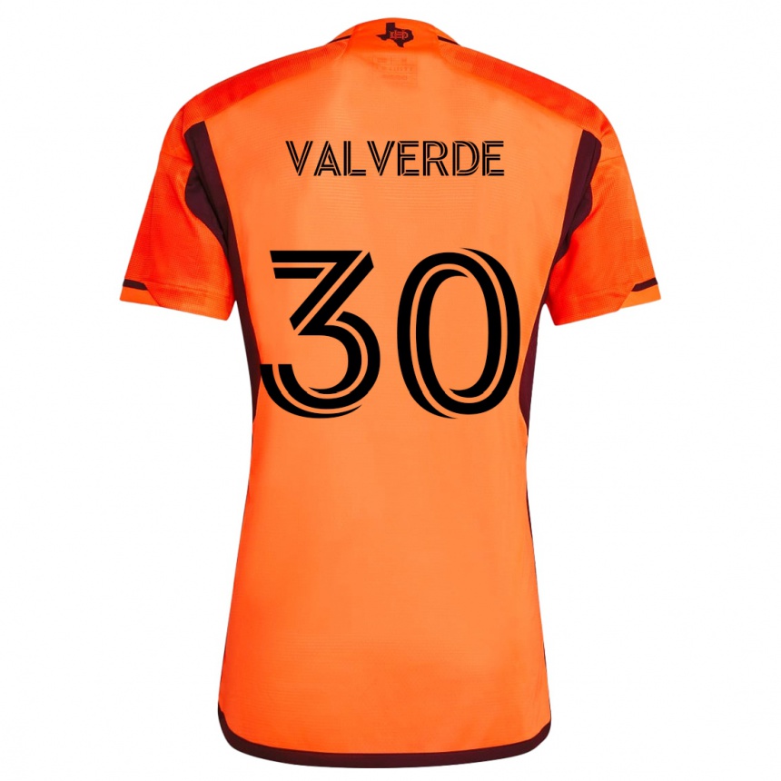 Vaikiškas Jefferson Valverde #30 Oranžinė Juoda Namų Marškinėliai 2024/25 T-Shirt