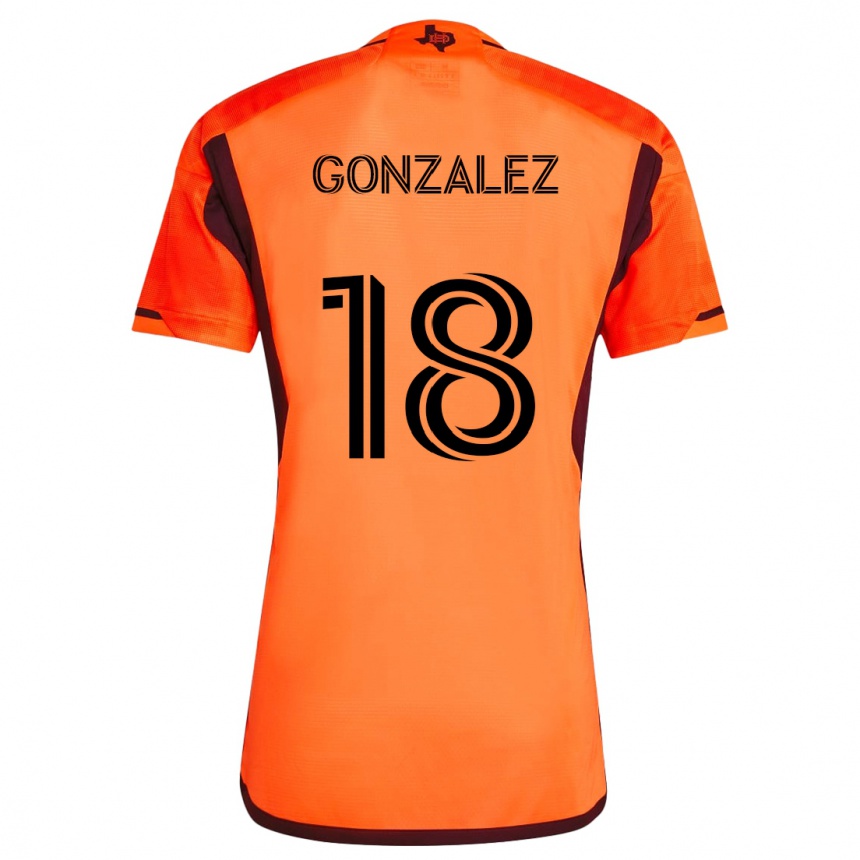 Vaikiškas Diego Gonzalez #18 Oranžinė Juoda Namų Marškinėliai 2024/25 T-Shirt