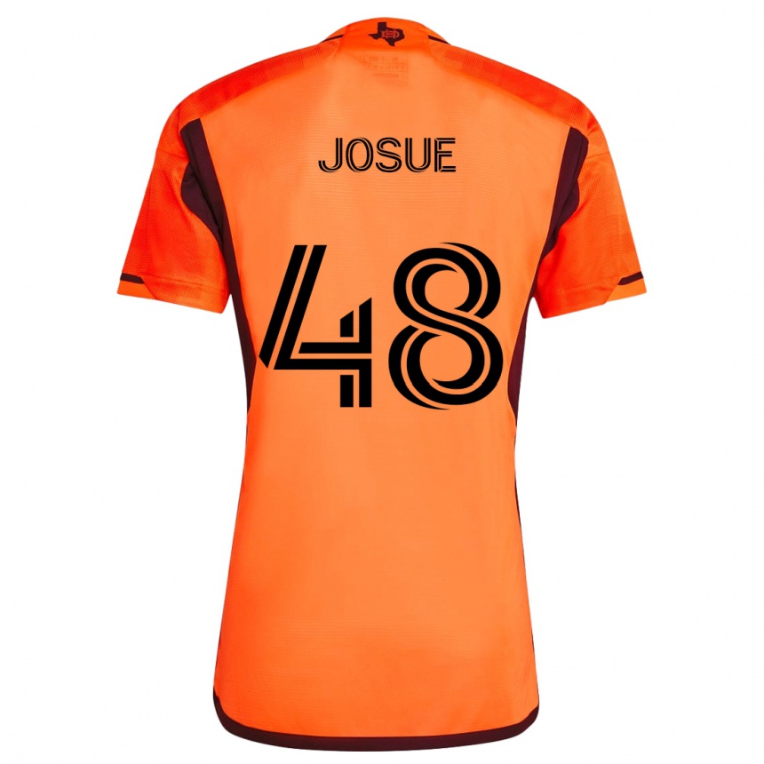 Vaikiškas Josué #48 Oranžinė Juoda Namų Marškinėliai 2024/25 T-Shirt