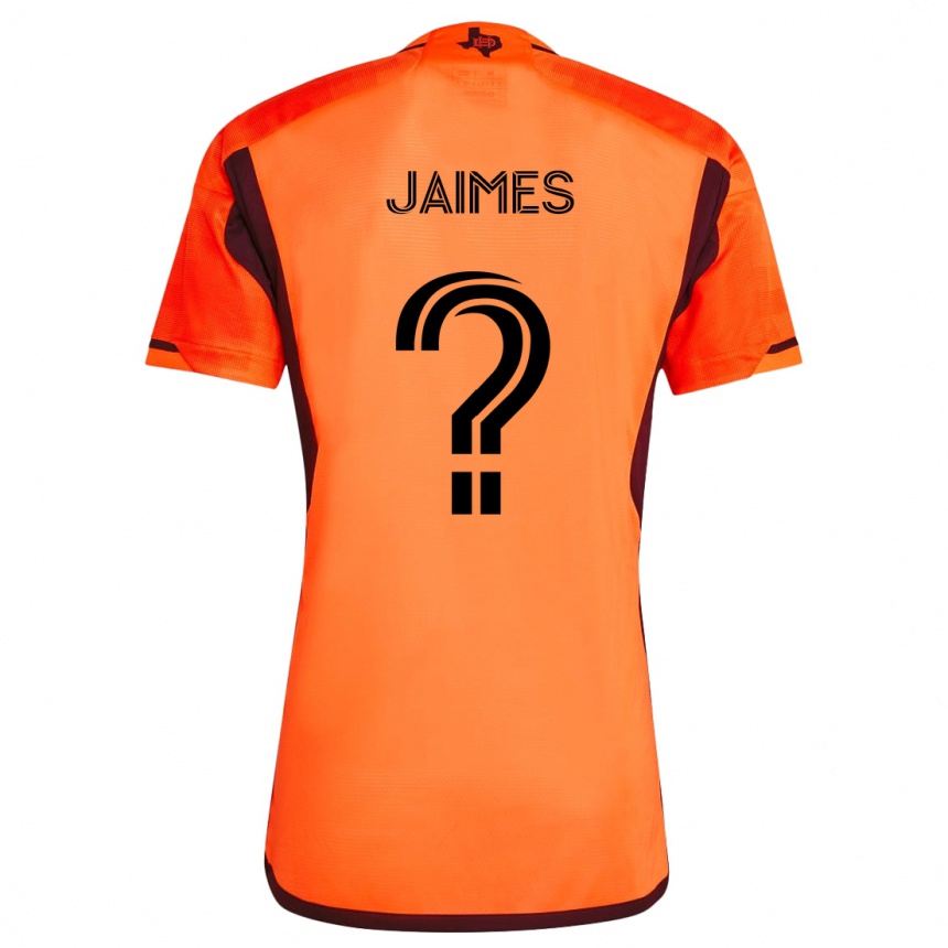 Vaikiškas Angel Jaimes #0 Oranžinė Juoda Namų Marškinėliai 2024/25 T-Shirt