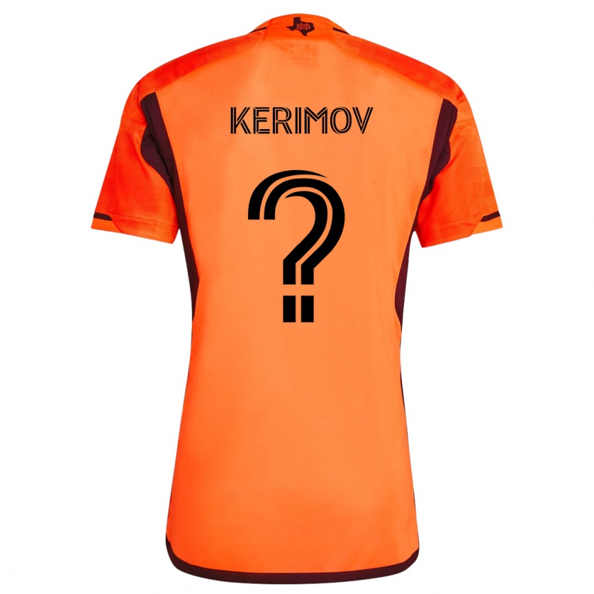 Vaikiškas Roman Kerimov #0 Oranžinė Juoda Namų Marškinėliai 2024/25 T-Shirt