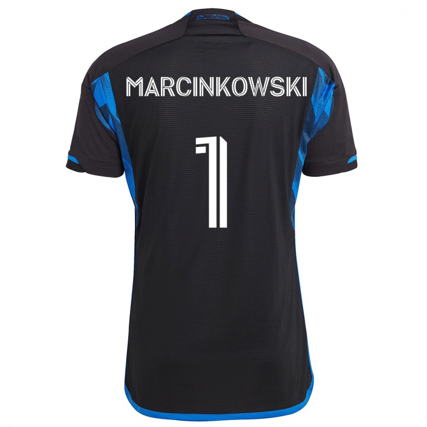 Vaikiškas Jt Marcinkowski #1 Mėlyna Juoda Namų Marškinėliai 2024/25 T-Shirt