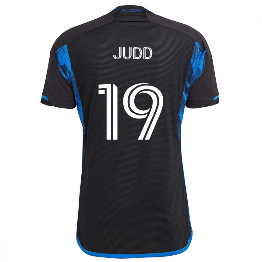 Vaikiškas Preston Judd #19 Mėlyna Juoda Namų Marškinėliai 2024/25 T-Shirt