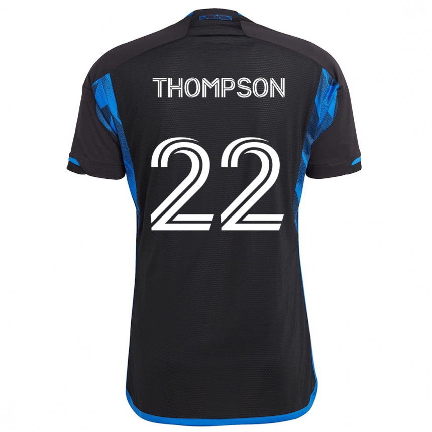 Vaikiškas Tommy Thompson #22 Mėlyna Juoda Namų Marškinėliai 2024/25 T-Shirt