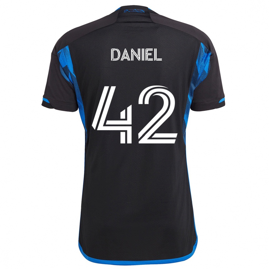 Vaikiškas Daniel #42 Mėlyna Juoda Namų Marškinėliai 2024/25 T-Shirt