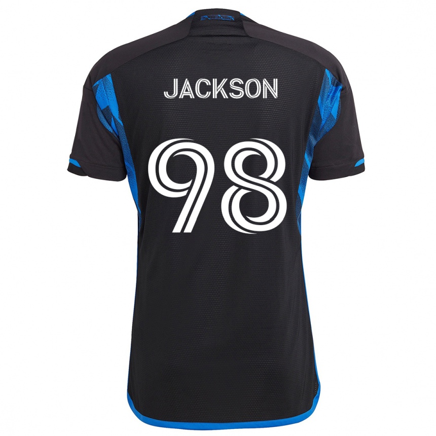 Vaikiškas Jacob Jackson #98 Mėlyna Juoda Namų Marškinėliai 2024/25 T-Shirt