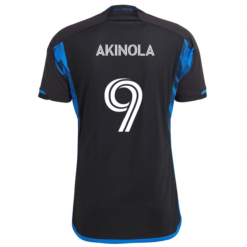 Vaikiškas Ayo Akinola #9 Mėlyna Juoda Namų Marškinėliai 2024/25 T-Shirt