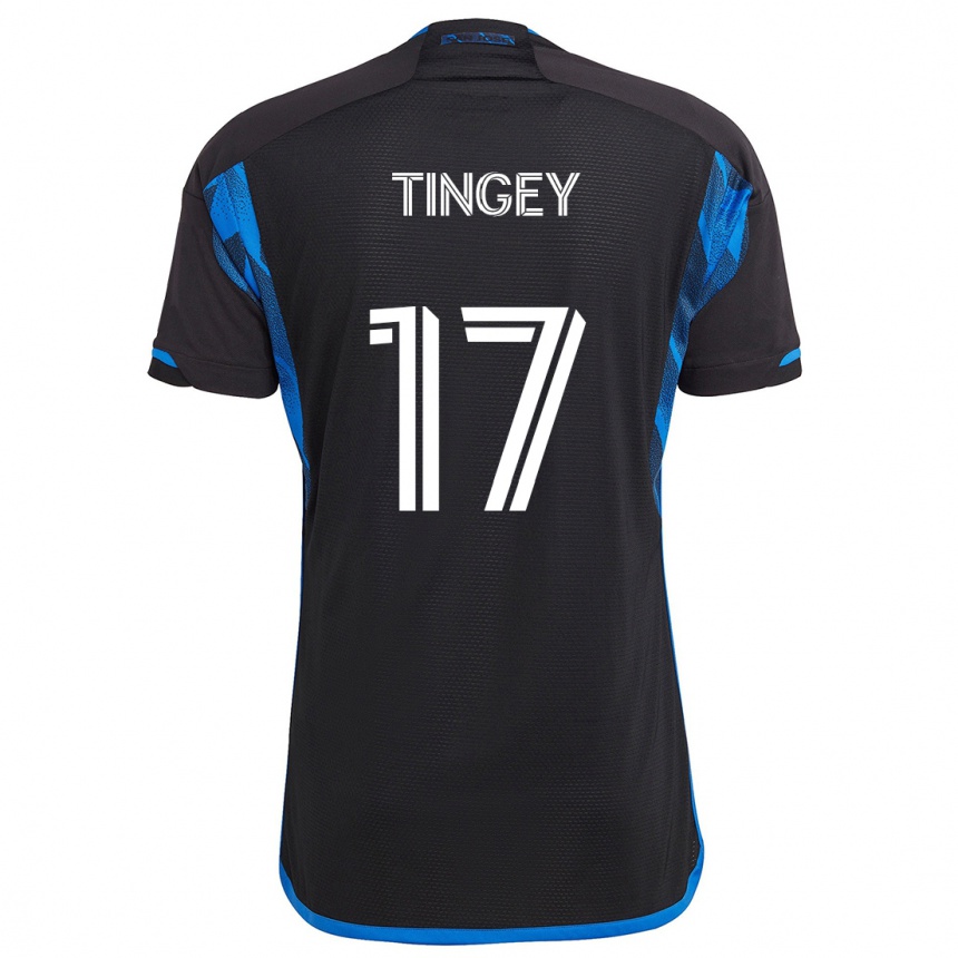 Vaikiškas Keegan Tingey #17 Mėlyna Juoda Namų Marškinėliai 2024/25 T-Shirt