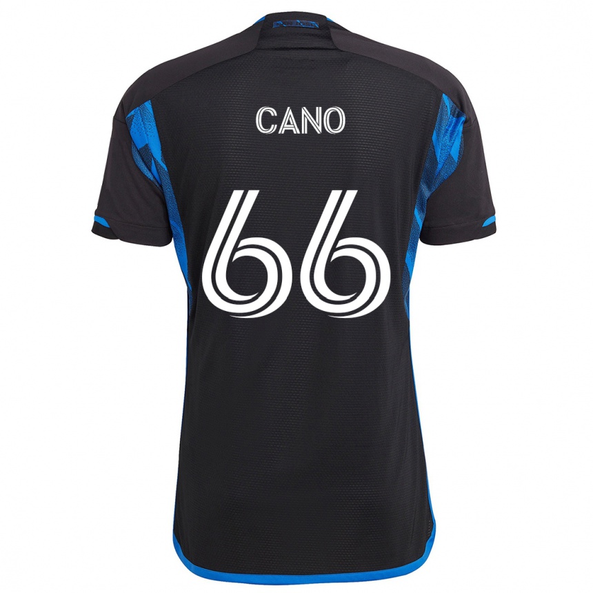 Vaikiškas Alejandro Cano #66 Mėlyna Juoda Namų Marškinėliai 2024/25 T-Shirt