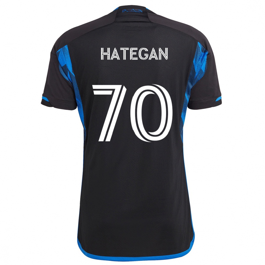 Vaikiškas Roberto Hategan #70 Mėlyna Juoda Namų Marškinėliai 2024/25 T-Shirt