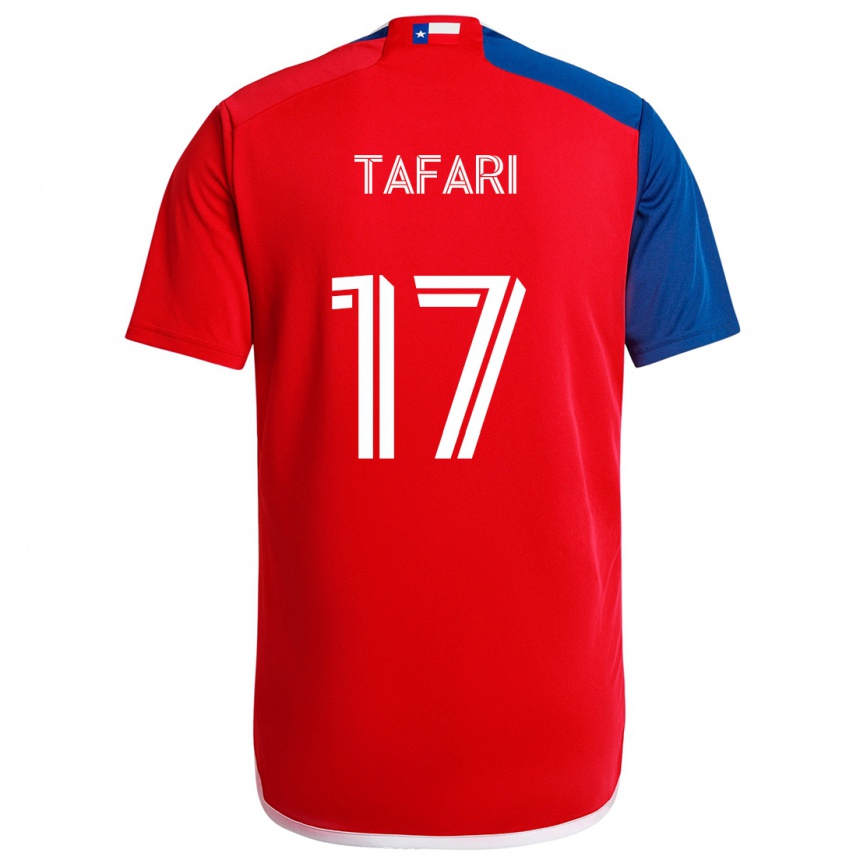 Vaikiškas Nkosi Tafari #17 Mėlyna Raudona Namų Marškinėliai 2024/25 T-Shirt