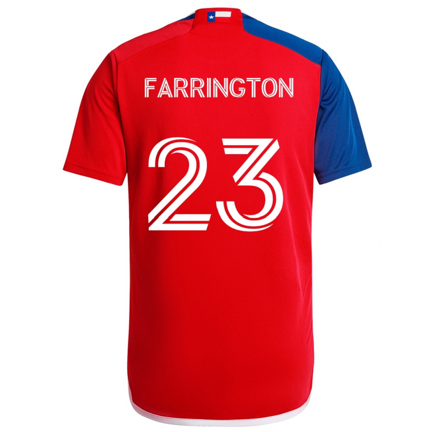 Vaikiškas Logan Farrington #23 Mėlyna Raudona Namų Marškinėliai 2024/25 T-Shirt