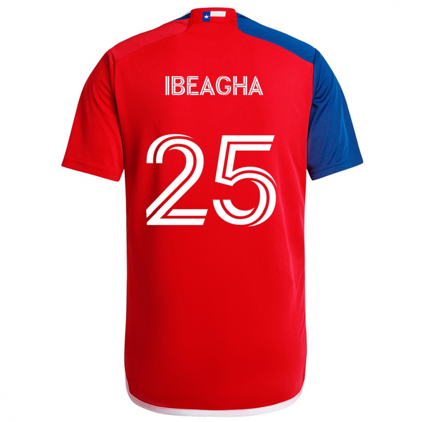 Vaikiškas Sebastien Ibeagha #25 Mėlyna Raudona Namų Marškinėliai 2024/25 T-Shirt