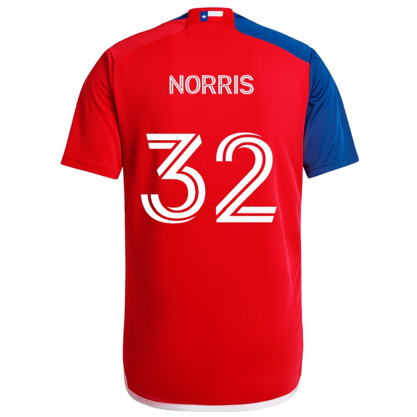 Vaikiškas Nolan Norris #32 Mėlyna Raudona Namų Marškinėliai 2024/25 T-Shirt