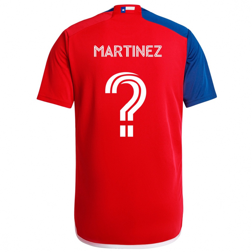 Vaikiškas Jonathan Martinez #0 Mėlyna Raudona Namų Marškinėliai 2024/25 T-Shirt