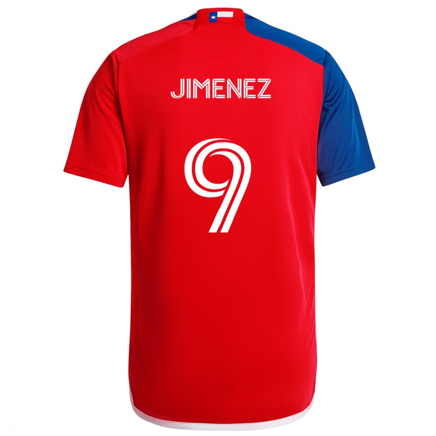 Vaikiškas Jesús Jiménez #9 Mėlyna Raudona Namų Marškinėliai 2024/25 T-Shirt