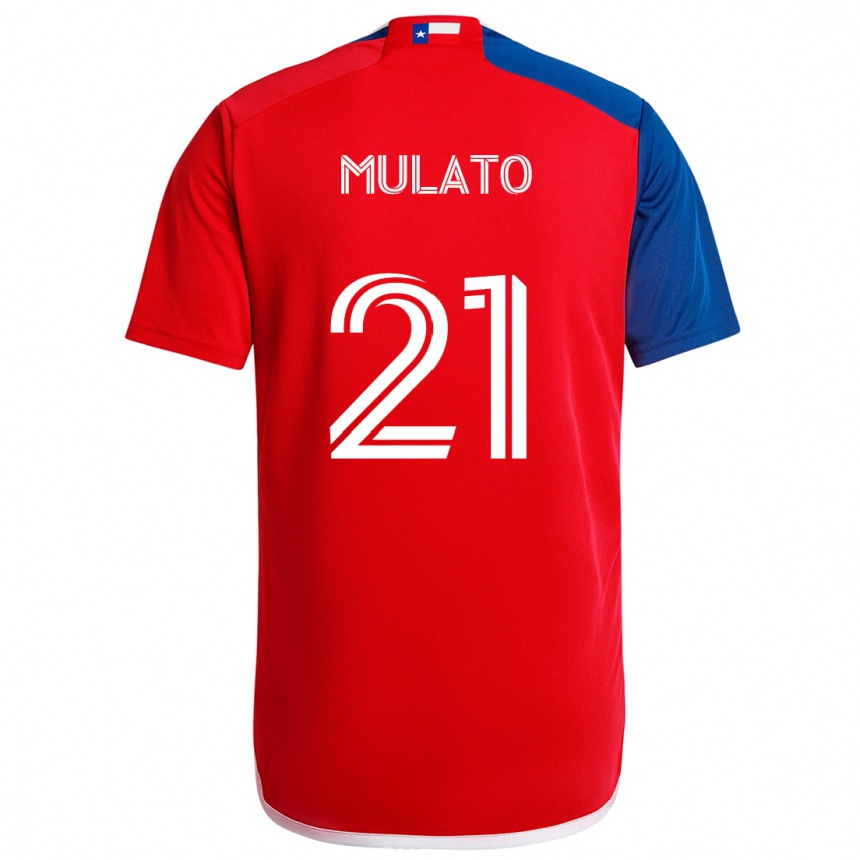 Vaikiškas José Mulato #21 Mėlyna Raudona Namų Marškinėliai 2024/25 T-Shirt