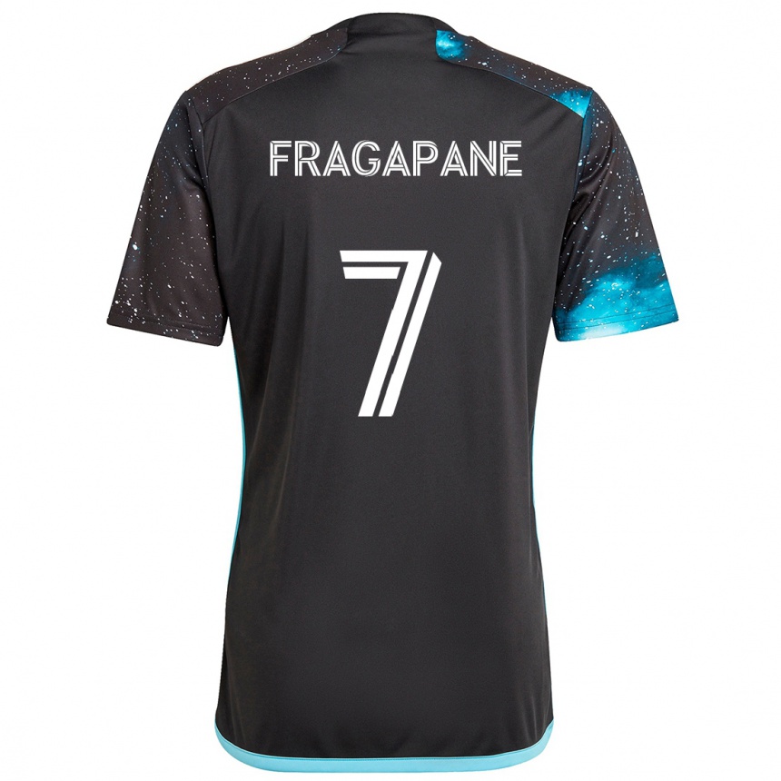 Vaikiškas Franco Fragapane #7 Juoda Mėlyna Namų Marškinėliai 2024/25 T-Shirt