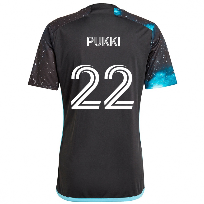 Vaikiškas Teemu Pukki #22 Juoda Mėlyna Namų Marškinėliai 2024/25 T-Shirt