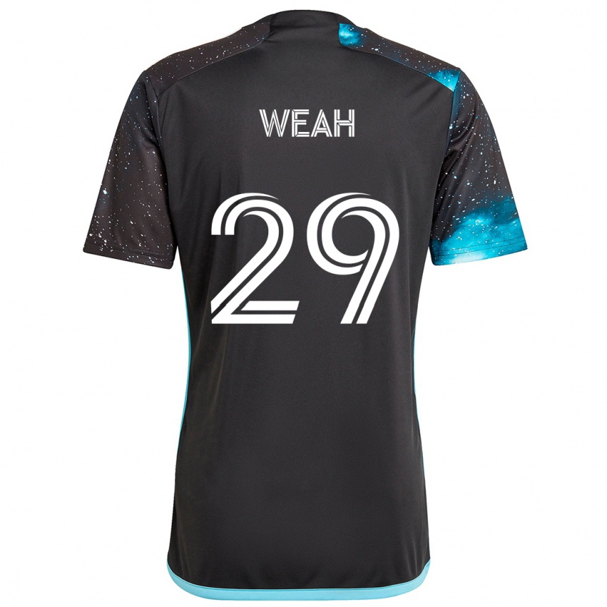 Vaikiškas Patrick Weah #29 Juoda Mėlyna Namų Marškinėliai 2024/25 T-Shirt