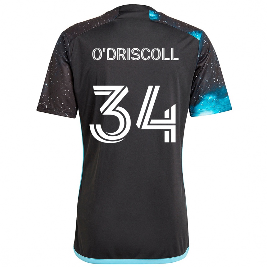 Vaikiškas Rory O'driscoll #34 Juoda Mėlyna Namų Marškinėliai 2024/25 T-Shirt