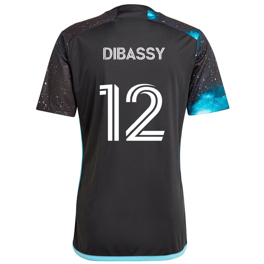 Vaikiškas Bakaye Dibassy #12 Juoda Mėlyna Namų Marškinėliai 2024/25 T-Shirt