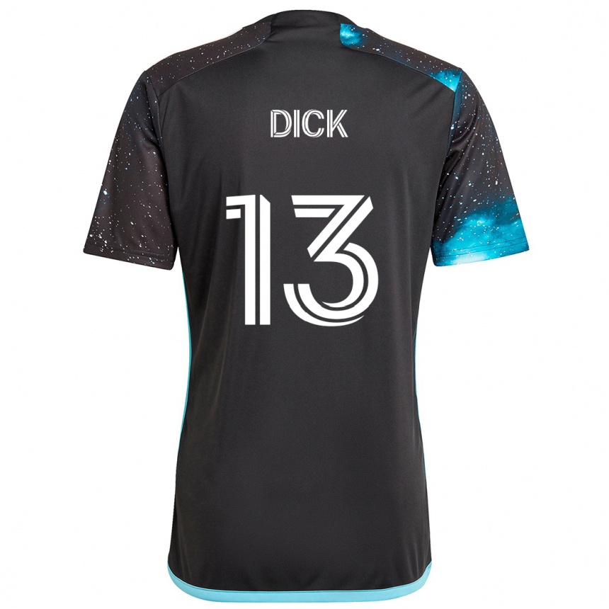 Vaikiškas Eric Dick #13 Juoda Mėlyna Namų Marškinėliai 2024/25 T-Shirt