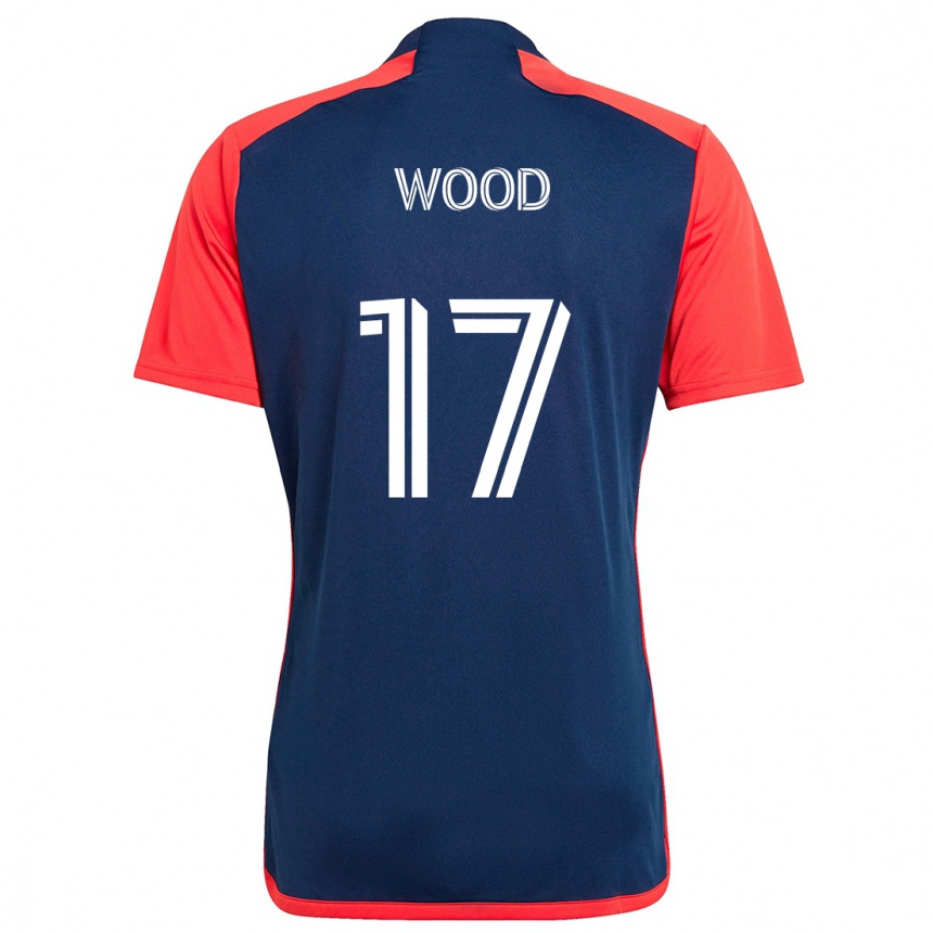 Vaikiškas Bobby Wood #17 Mėlyna Raudona Namų Marškinėliai 2024/25 T-Shirt