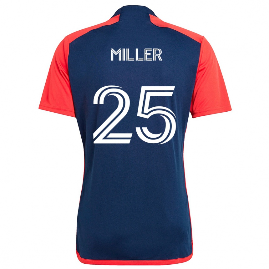 Vaikiškas Peyton Miller #25 Mėlyna Raudona Namų Marškinėliai 2024/25 T-Shirt