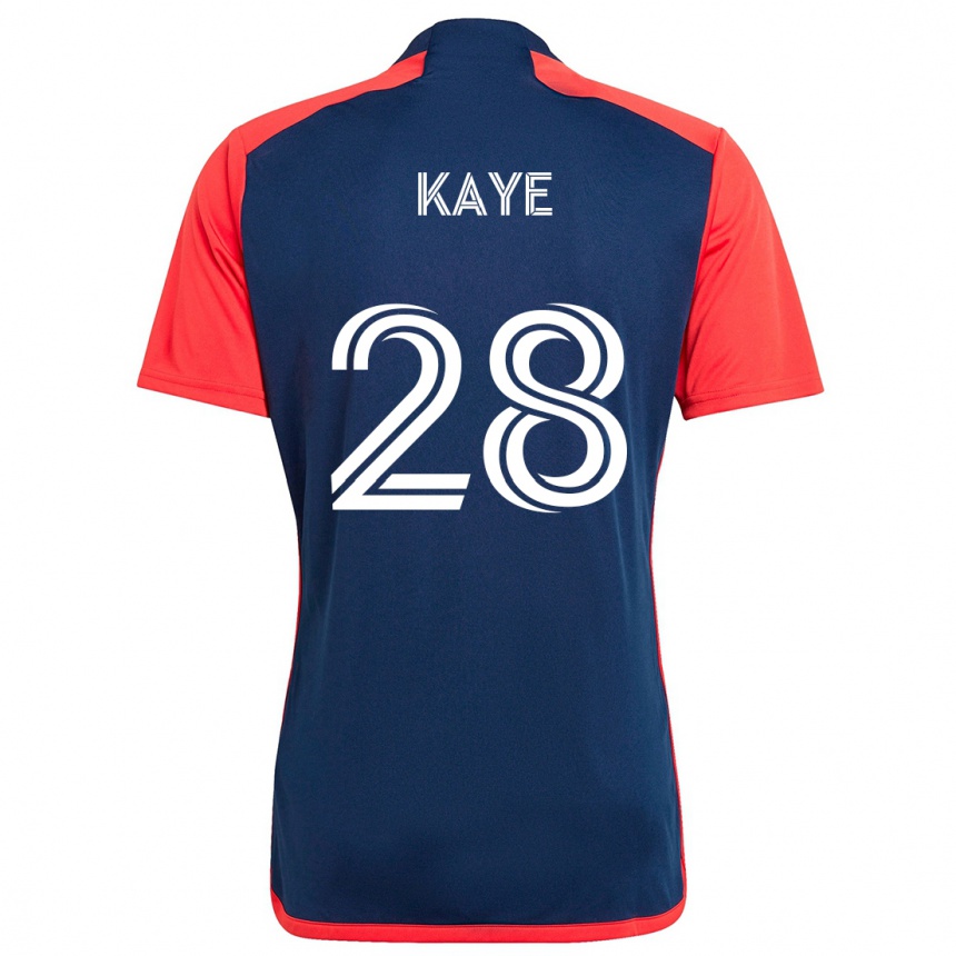 Vaikiškas Mark-Anthony Kaye #28 Mėlyna Raudona Namų Marškinėliai 2024/25 T-Shirt